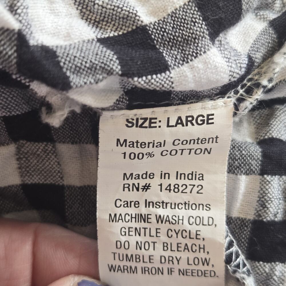 Black & White Gingham Check Large Causal Knee Length Dress, Brand - EMBELLISH - Picture 5 of 11